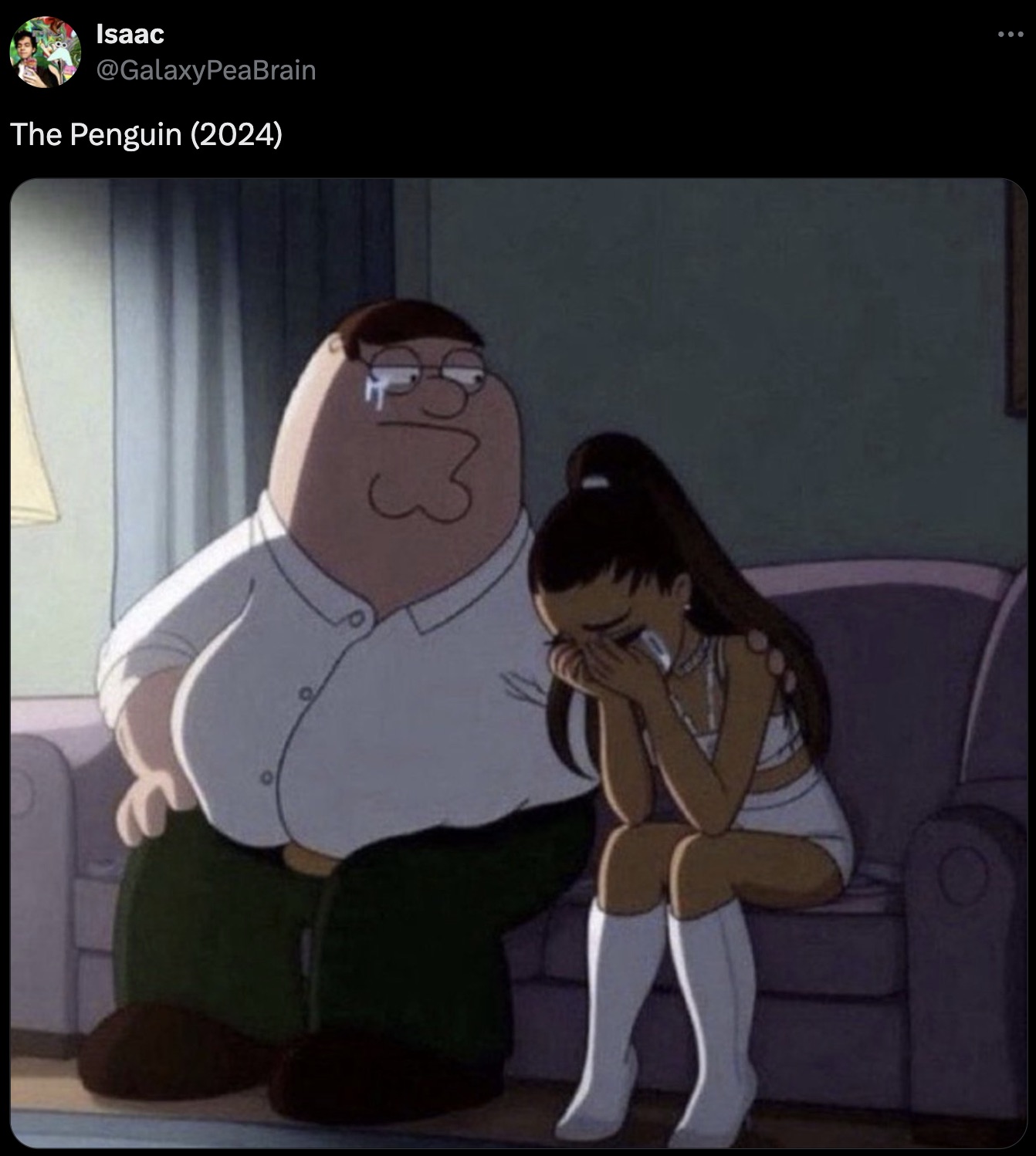 peter griffin ariana grande couch - Isaac The Penguin 2024